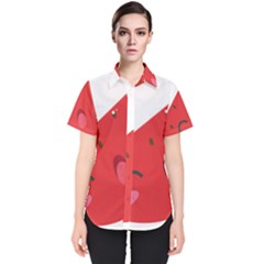 Watermelon Red Network Fruit Juicy Women s Short Sleeve Shirt