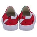 Watermelon Red Network Fruit Juicy Kids  Canvas Slip Ons View4