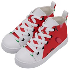 Watermelon Red Network Fruit Juicy Kid s Mid-top Canvas Sneakers