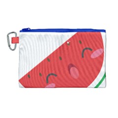 Watermelon Red Network Fruit Juicy Canvas Cosmetic Bag (large) by BangZart