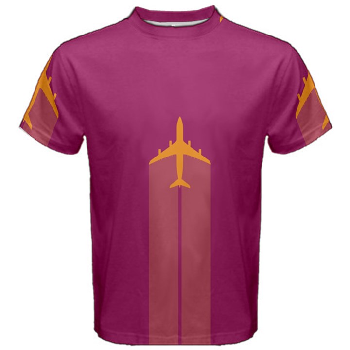 Airplane Jet Yellow Flying Wings Men s Cotton Tee