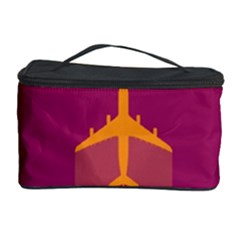 Airplane Jet Yellow Flying Wings Cosmetic Storage Case by BangZart