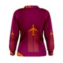 Airplane Jet Yellow Flying Wings Women s Sweatshirt View2