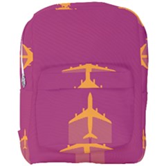 Airplane Jet Yellow Flying Wings Full Print Backpack