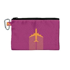 Airplane Jet Yellow Flying Wings Canvas Cosmetic Bag (medium) by BangZart