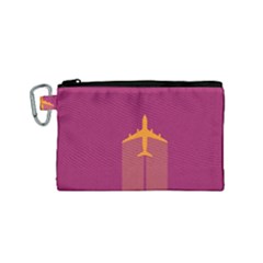 Airplane Jet Yellow Flying Wings Canvas Cosmetic Bag (small) by BangZart