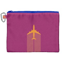 Airplane Jet Yellow Flying Wings Canvas Cosmetic Bag (xxl) by BangZart