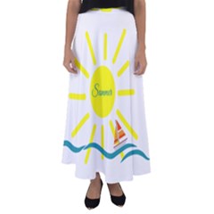 Summer Beach Holiday Holidays Sun Flared Maxi Skirt by BangZart