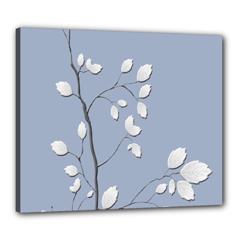 Branch Leaves Branches Plant Canvas 24  X 20  by BangZart