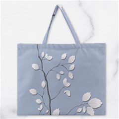 Branch Leaves Branches Plant Zipper Large Tote Bag by BangZart