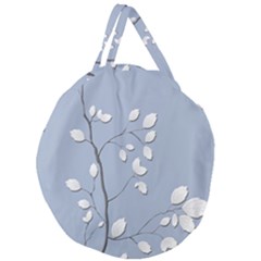 Branch Leaves Branches Plant Giant Round Zipper Tote