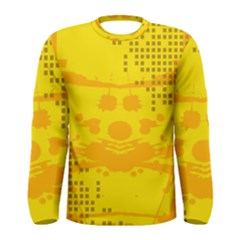 Texture Yellow Abstract Background Men s Long Sleeve Tee by BangZart