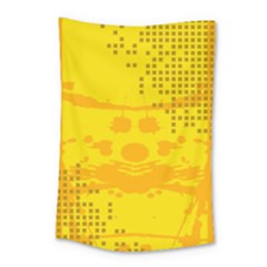 Texture Yellow Abstract Background Small Tapestry by BangZart