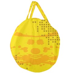 Texture Yellow Abstract Background Giant Round Zipper Tote