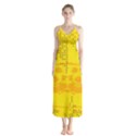 Texture Yellow Abstract Background Button Up Chiffon Maxi Dress View1