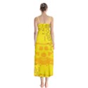 Texture Yellow Abstract Background Button Up Chiffon Maxi Dress View2