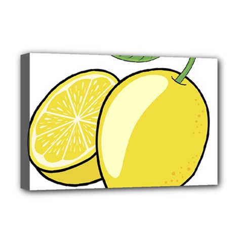 Lemon Fruit Green Yellow Citrus Deluxe Canvas 18  X 12   by BangZart