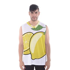 Lemon Fruit Green Yellow Citrus Men s Basketball Tank Top by BangZart