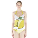 Lemon Fruit Green Yellow Citrus Halter Swimsuit View1