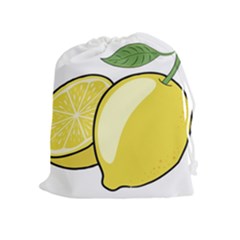 Lemon Fruit Green Yellow Citrus Drawstring Pouches (extra Large) by BangZart