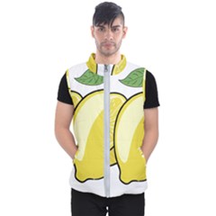 Lemon Fruit Green Yellow Citrus Men s Puffer Vest