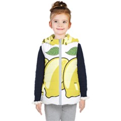 Lemon Fruit Green Yellow Citrus Kid s Puffer Vest