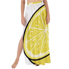 Lemon Fruit Green Yellow Citrus Maxi Chiffon Tie-up Sarong