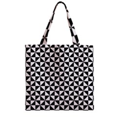 Triangle Pattern Simple Triangular Zipper Grocery Tote Bag