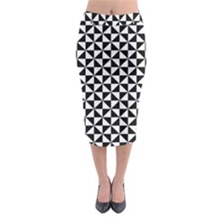 Triangle Pattern Simple Triangular Midi Pencil Skirt by BangZart