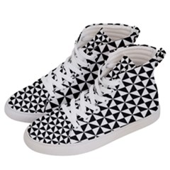 Triangle Pattern Simple Triangular Women s Hi-top Skate Sneakers