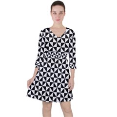 Triangle Pattern Simple Triangular Ruffle Dress by BangZart