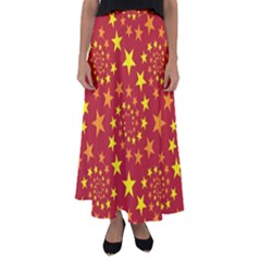 Star Stars Pattern Design Flared Maxi Skirt by BangZart