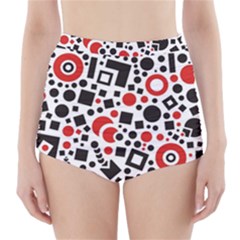 Square Objects Future Modern High-waisted Bikini Bottoms by BangZart