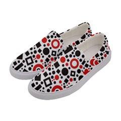 Square Objects Future Modern Women s Canvas Slip Ons by BangZart