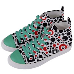 Square Objects Future Modern Women s Mid-top Canvas Sneakers