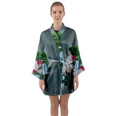 Digital Nature Beauty Long Sleeve Kimono Robe