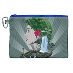 Digital Nature Beauty Canvas Cosmetic Bag (xl)