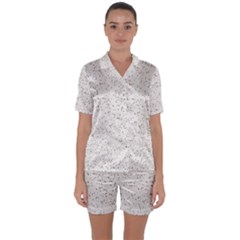 Pattern Star Pattern Star Satin Short Sleeve Pyjamas Set