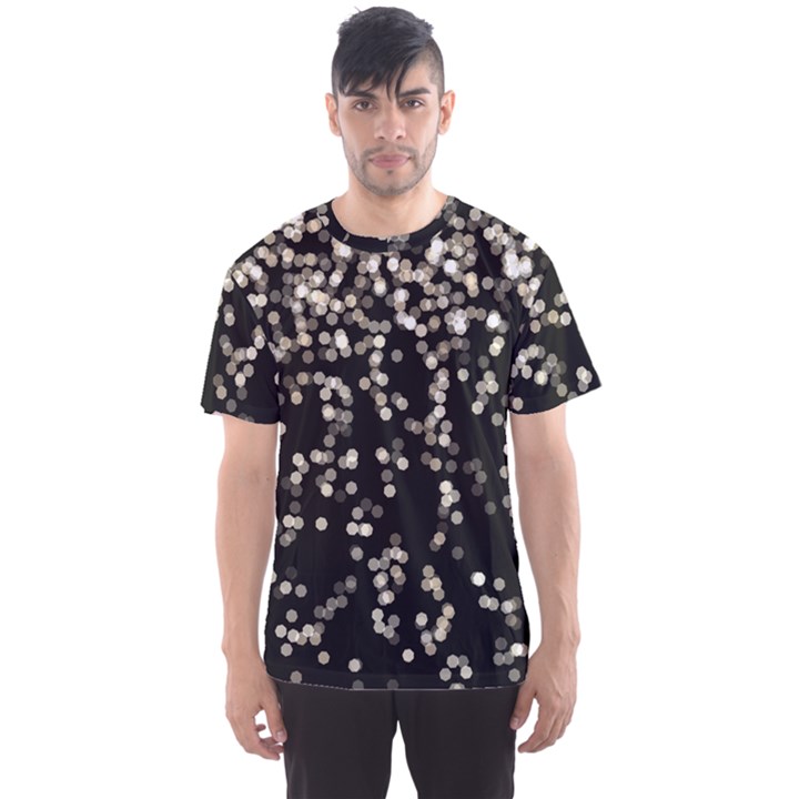 Christmas Bokeh Lights Background Men s Sports Mesh Tee