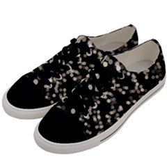 Christmas Bokeh Lights Background Men s Low Top Canvas Sneakers