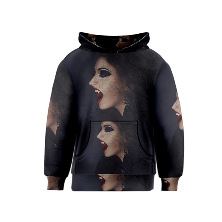 Vampire Woman Vampire Lady Kids  Pullover Hoodie