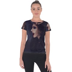 Vampire Woman Vampire Lady Short Sleeve Sports Top  by BangZart