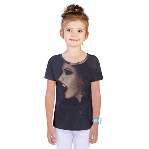 Vampire Woman Vampire Lady Kids  One Piece Tee by BangZart