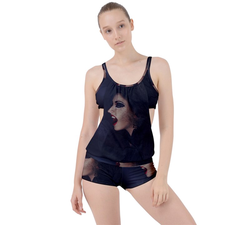 Vampire Woman Vampire Lady Boyleg Tankini Set 