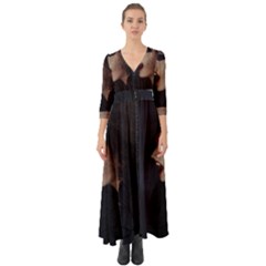 Vampire Woman Vampire Lady Button Up Boho Maxi Dress by BangZart