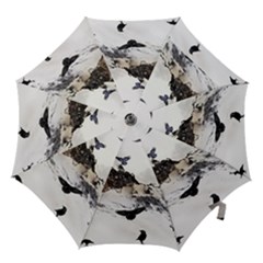 Birds Crows Black Ravens Wing Hook Handle Umbrellas (medium) by BangZart