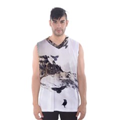 Birds Crows Black Ravens Wing Men s Basketball Tank Top by BangZart