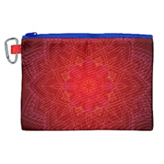 Mandala Ornament Floral Pattern Canvas Cosmetic Bag (xl)