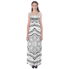 Mandala Pattern Floral Empire Waist Maxi Dress by BangZart