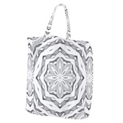 Mandala Pattern Floral Giant Grocery Zipper Tote